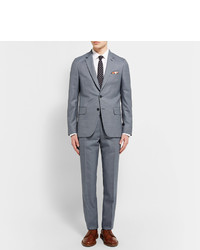 Paul Smith Blue Soho Slim Fit Houndstooth Wool Suit Jacket