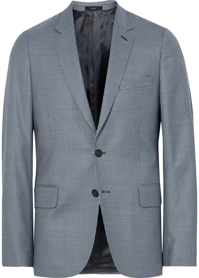 Paul Smith houndstooth single-breasted suit - Blue