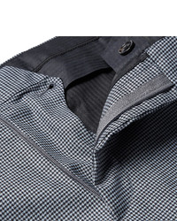 Paul Smith Blue Soho Houndstooth Wool Suit Trousers