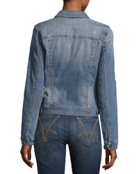KUT from the Kloth Amelia Distressed Jean Jacket Blue