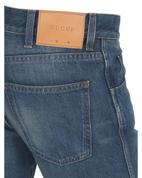 Gucci 175cm Web Cuff Cotton Denim Jeans