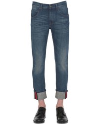 Gucci 175cm Web Cuff Cotton Denim Jeans