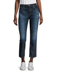 AG Jeans Ag Isabelle High Rise Cropped Straight Leg Jeans