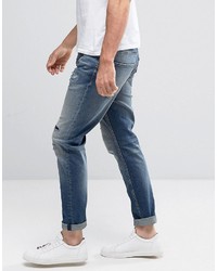 Selected Jeans Anti Fit In Light Blue