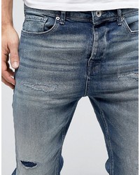 Selected Jeans Anti Fit In Light Blue