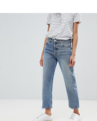 Asos Petite Asos Design Petite Recycled Florence Authentic Straight Leg Jeans In Spring Light Stone Wash