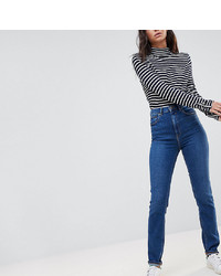 Asos Tall Asos Design Tall Farleigh High Waist Slim Mom Jeans In Darkwash