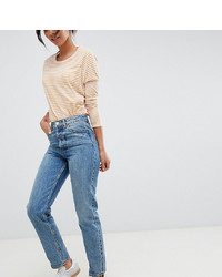 Asos Tall Asos Design Tall Recycled Florence Authentic Straight Leg Jeans In Light Stonewash Blue