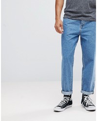 ASOS DESIGN Asos Skater Fit Jeans In Vintage Mid Blue