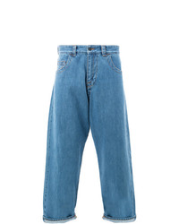 Craig Green Bleached Cropped Wide Leg Jeans