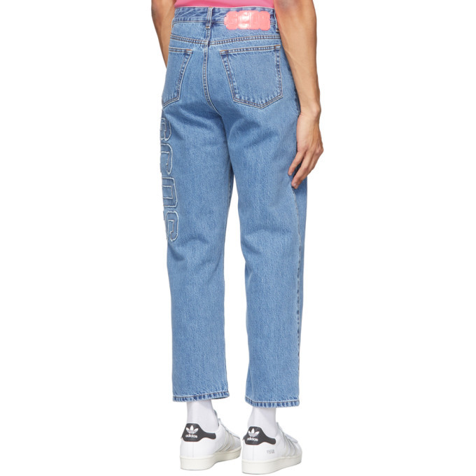 Gcds Blue Bucket Jeans, $158 | SSENSE | Lookastic