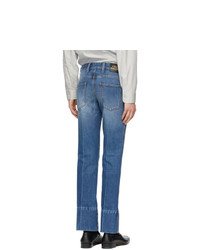 Gucci Blue Denim High Waisted Bootcut Jeans