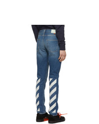 Off-White Blue Diag Slim Jeans