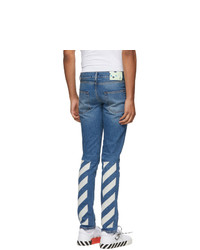 Off-White Blue Diag Slim Jeans