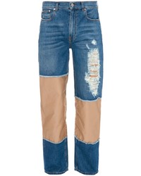 JW Anderson Blue Distressed Straight Leg Jeans