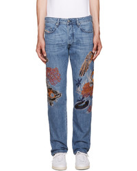 Diesel Blue Embroidered D Buster Jeans