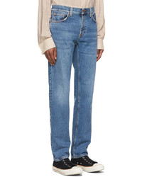 Nudie Jeans Blue Faded Gritty Jackson Jeans