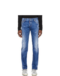 DSQUARED2 Blue Faded Wash Slim Jeans