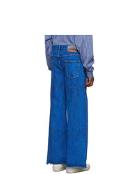 Marni Blue Overdyed Bleached Jeans, $530 | SSENSE | Lookastic