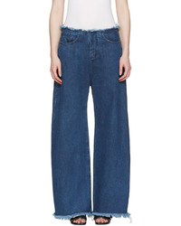 MARQUES ALMEIDA Blue Oversized Jeans