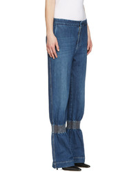 Stella McCartney Blue Ruched Jeans