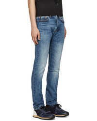Valentino Blue Sim Fit Washed Jeans