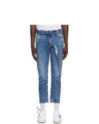 Off-White Blue Slim Low Crotch Jeans