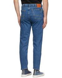 Ps By Paul Smith Blue Tapered Fit Jeans
