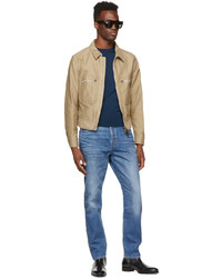 Tom Ford Blue Tapered Selvedge Jeans