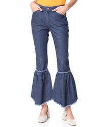 Sjyp Bottom Bias Cutoff Jeans