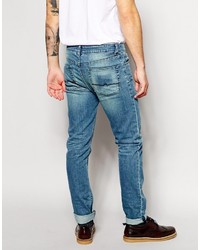Asos Brand Skinny Jeans In Light Vintage Wash