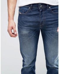 Diesel Buster Jeans Regular Slim Stretch Fit Jeans 853r Dark Wash