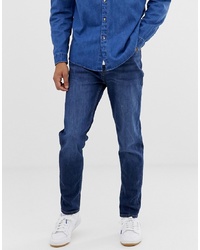 Burton Menswear Carrot Fit Jeans In Bright Blue Wash
