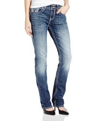 Vigoss Chelsea Straight Leg Jean With Frame Detail On Pocket