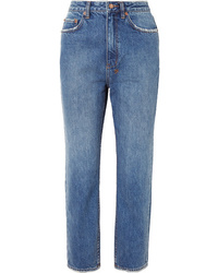 Ksubi Chlo Wasted Cropped High Rise Straight Leg Jeans