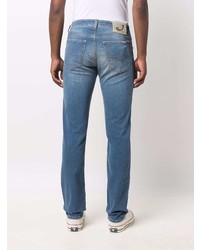 Jacob Cohen Contrast Stitch Straight Leg Jeans