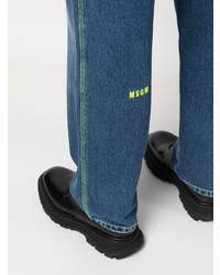 MSGM Contrast Stitch Straight Leg Jeans