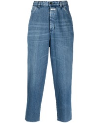 Closed Crease Effect Straight Leg Jeans