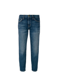 Current/Elliott Cropped Fitted Jeans