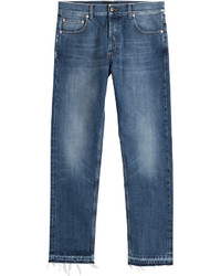 Alexander McQueen Cropped Jeans With Frayed Ankles