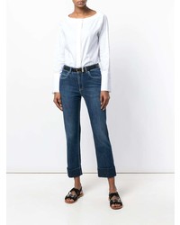 Fay Cropped Stonewashed Jeans