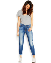 7 For All Mankind Cropped Straight Leg Jeans Dark Wash