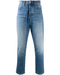 Ami Paris Cropped Straight Leg Jeans