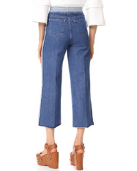 RED Valentino Cropped Wide Leg Jeans
