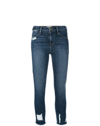 Frame Denim Distressed Cropped Jeans
