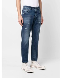 Dondup Distressed Detail Straight Leg Jeans