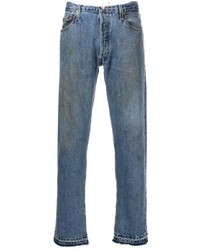 GALLERY DEPT. Distressed Mid Rise Straight Leg Jeans