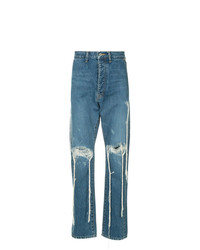 Doublet Distressed Straight Leg Jeans