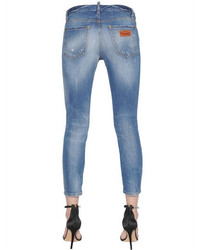Dsquared2 Twiggy Cropped Medium Waist Denim Jeans