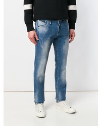 Philipp Plein Faded Straight Leg Jeans
